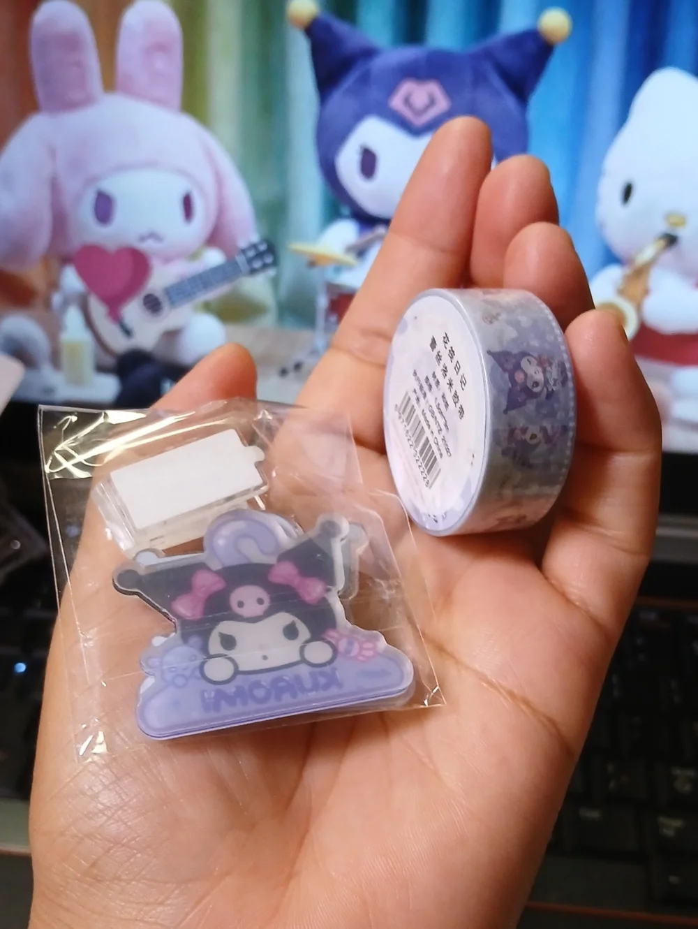 Kuromi Themed Sticker & Washi Tape - Purple